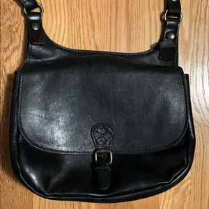 Patricia Nash Black Leather Crossbody Bag